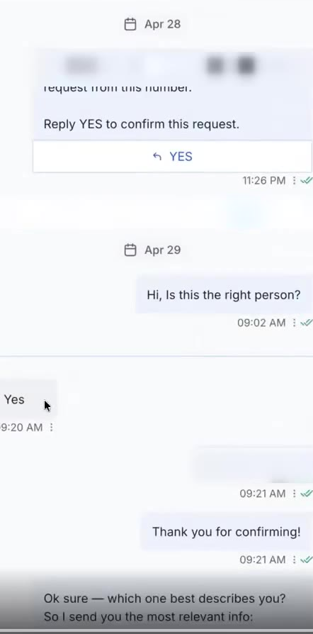 Bot opening a conversation